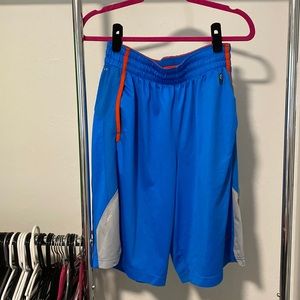 Mens Nike Dri-fit Basketball Shorts Blue & Orange Sz M